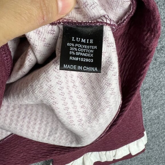 NWT Lumie Woemen's Burgundy Ruffle‎ Flare Sleeve Sweater SZ M - Picture 8 of 8